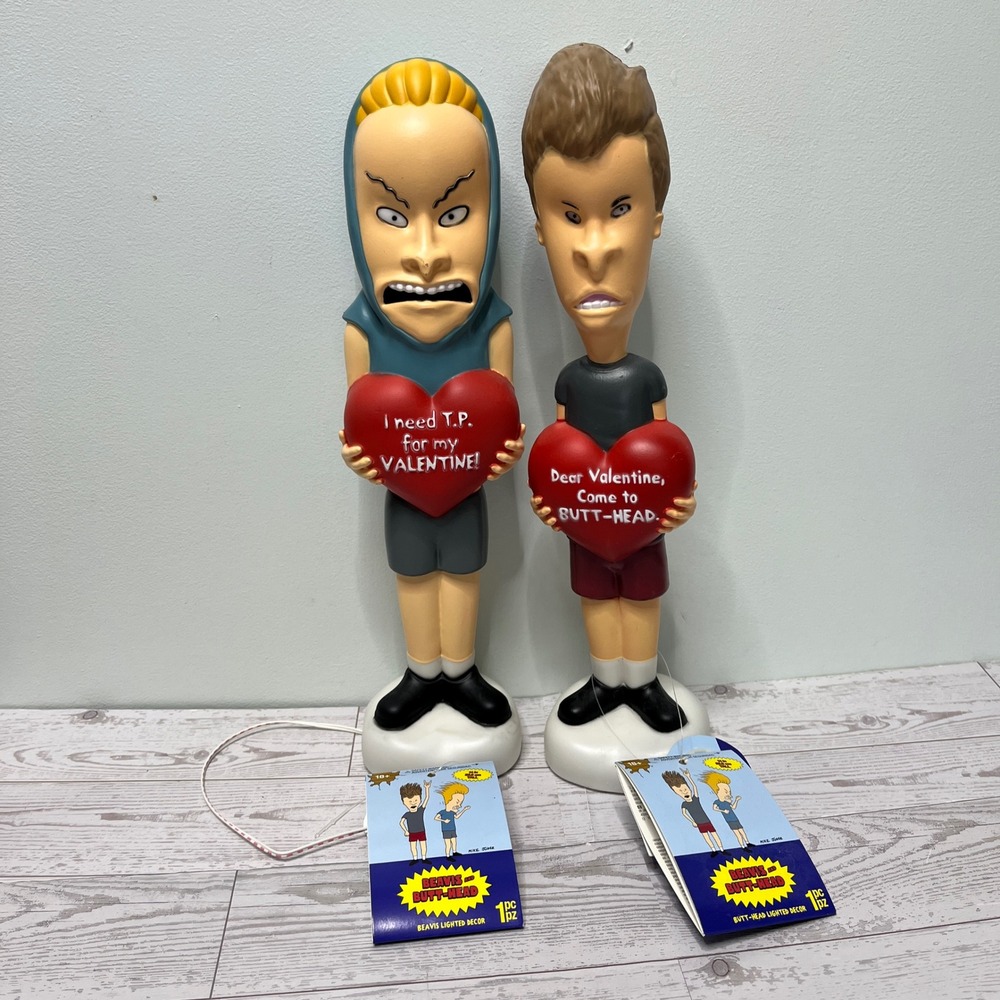 Beavis and Butt-Head Lighted Valentine's Day Decor Set 2026 Gemmy‎ MTV 90s NEW